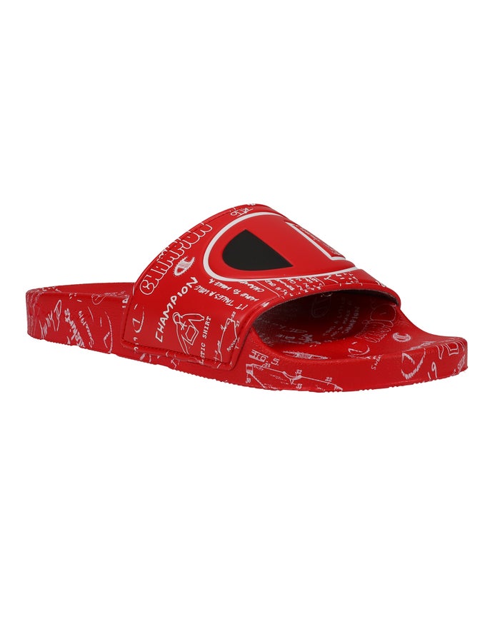 Champion Badslippers Heren - Rood - Ipo Doodle ( 067234-FPK )